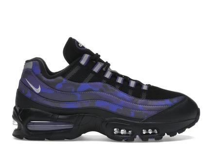 Мужские кроссовки Nike Air Max 95 с камуфляжным принтом, фиолетово-черно-серые