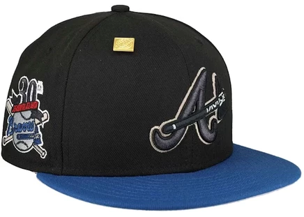 Мужская кепка New Era Atlanta Braves 59Fifty, черно-серая