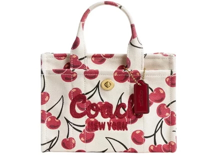 Женская сумка-тоут Coach Cargo Tote 20, с принтом вишни