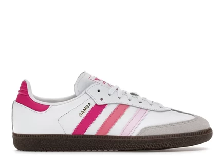Детские кроссовки Adidas Samba OG, бело-орхидные