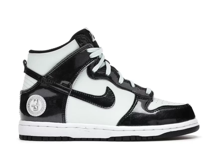 Детские кроссовки Nike Dunk High SE All-Star (2021) PS, бледно-зеленые/черно-белые