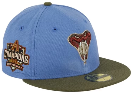 Мужская кепка New Era 59Fifty Arizona Diamondbacks с нашивкой, индиго/олива