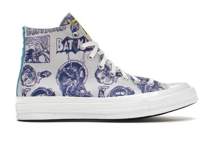 Мужские высокие кеды Converse Chuck Taylor 70, бело-фиолетовые