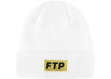 Унисекс шапка-бини ftp 10 year logo, белая
