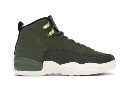 Детские кроссовки Jordan 12 Chris Paul, оливково-черные