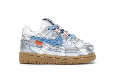 Детские кроссовки Nike Air Rubber Dunk TD, белые/университетский синий