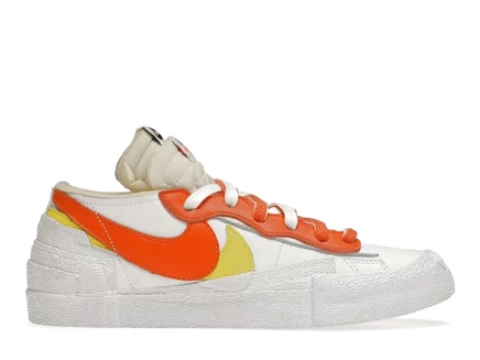 Мужские кроссовки Nike Blazer Low sacai, белые/магма оранжевые