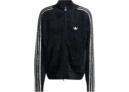 Мужская куртка Adidas Faux Mohair, черная/слоновая кость