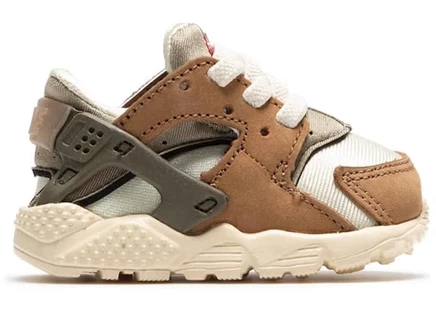 Детские кроссовки nike air huarache stussy desert oak (td), песочно-коричневые