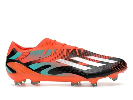 Мужские бутсы adidas speedportal messi1 fg, оранжево-черные