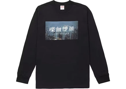 Мужская футболка Supreme The Killer L/S, черная