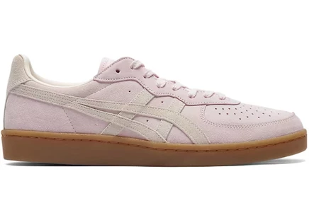 Мужские кроссовки Onitsuka Tiger GSM, розово-белые с коричневой подошвой