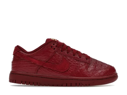 Женские кроссовки Nike Dunk Low Crocodile, Team Red