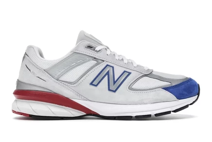Мужские кроссовки New Balance 990v5, серо-синие с красным
