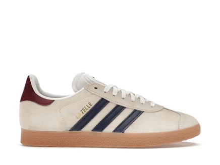 Мужские кроссовки Adidas Gazelle, бежево-синие/бордовые