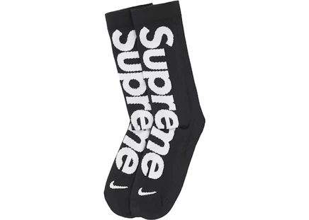 Унисекс высокие носки Supreme x Nike Lightweight, черные