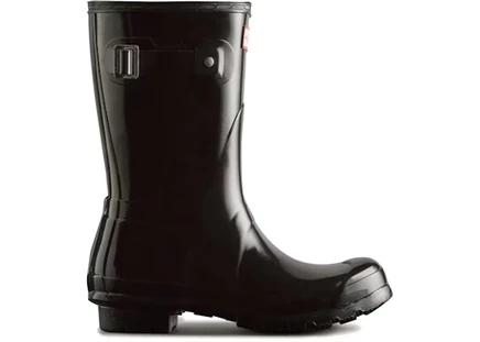 Женские резиновые сапоги Hunter Original Short Gloss, черные