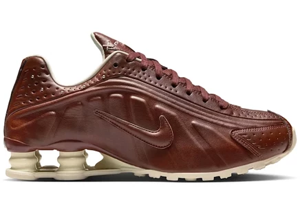 Женские кроссовки Nike Shox R4, темно-коричневые