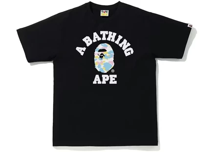 BAPE New Multi Camo College Tee Black black