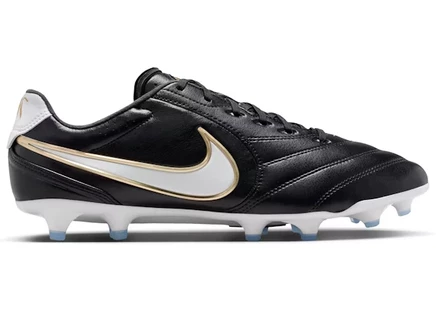 Мужские футбольные бутсы Nike Tiempo Ligera Pro FG, чёрно-белые