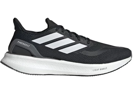 Мужские кроссовки Adidas Pureboost 5, черно‑бело‑серые