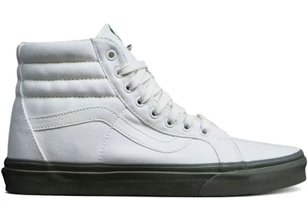 Мужские кеды Vans Sk8-Hi Vanguard кожаные, бело-зелёные