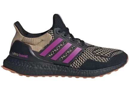 Женские кроссовки Adidas Ultra Boost 1.0, бежево-фиолетовые/черные
