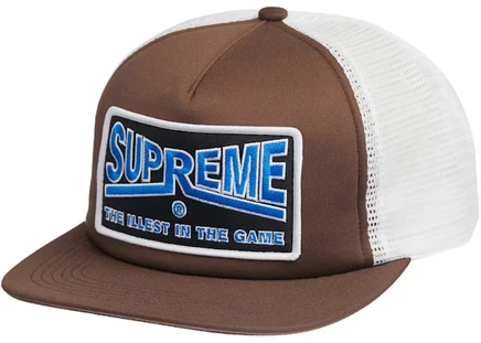 Унисекс кепка Supreme Illest 5-панельная с сеткой, коричневая