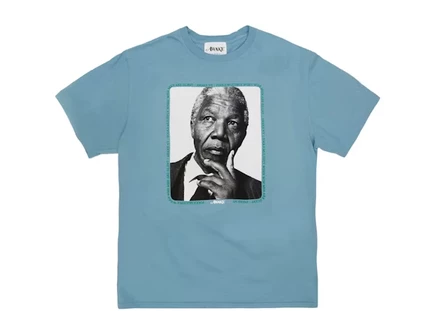 Мужская футболка Awake Mandela, выбеленный синий
