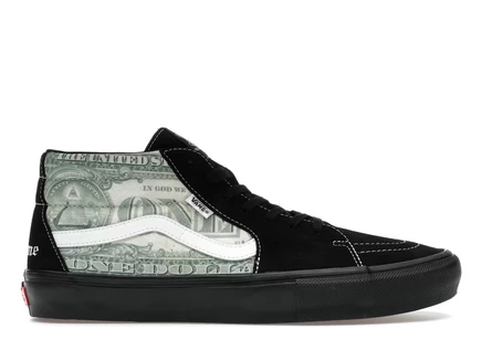 Мужские кроссовки Vans Grosso Mid Supreme, черно-зеленые