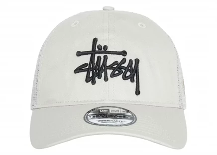 Мужская тракер-кепка stussy new era 9twenty basic, песочно-серая