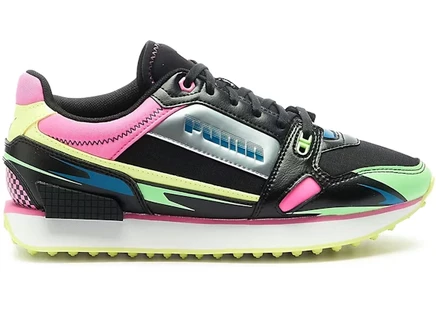 Женские кроссовки Puma Mile Rider Sunny Getaway, черно-зелено-розовые