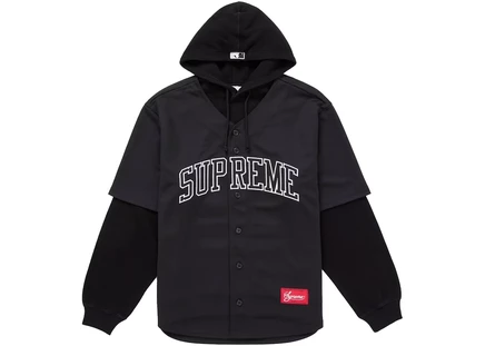 Supreme Chicago White Sox Hooded Baseball Jersey Black black