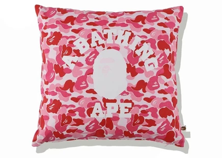 BAPE ABC Camo College Square Cushion Pink pink