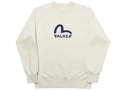 Мужской двухсторонний свитшот Palace Evisu, экрю