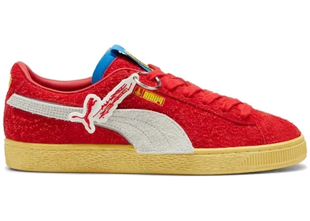 Мужские кроссовки Puma Suede Joshua Vides x Scuderia Ferrari 70s, бело-черные