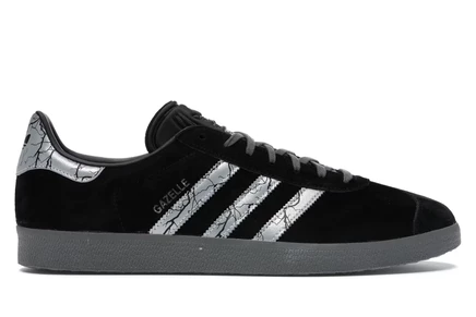 Мужские кроссовки Adidas Gazelle, черно-серебристые