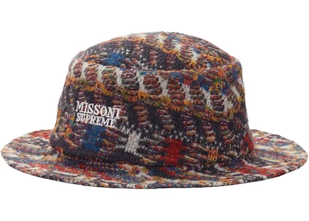 Унисекс панама Supreme Missoni Crusher, темно-синяя