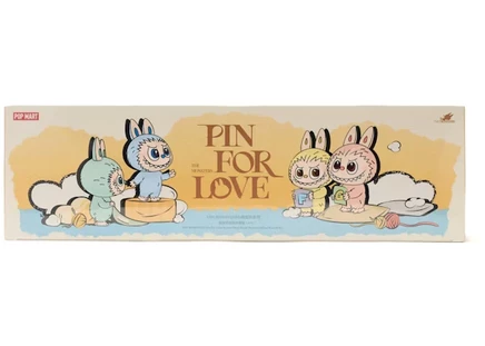 Брелок-подвеска POP MART Labubu The Monsters Pin for Love, винилово-плюшевая, запечатанный кейс 14 слепых боксов (A–M)