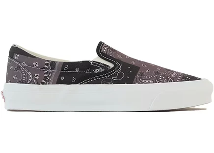 Мужские слипоны Vans Slip-On Kith 10th, черные с банданой
