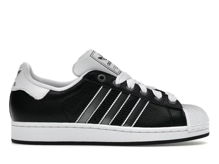 Мужские кроссовки Adidas Superstar II, черно/серебро/белые