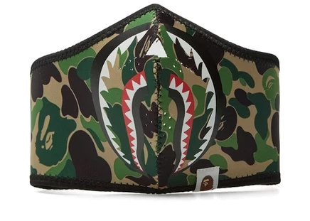 Мужская неопреновая маска BAPE ABC Camo Shark, зеленая