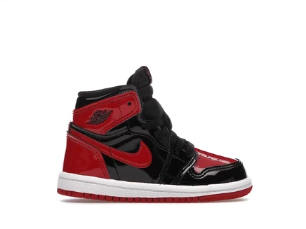 Детские кроссовки Jordan 1 Retro High OG Patent Bred (TD)