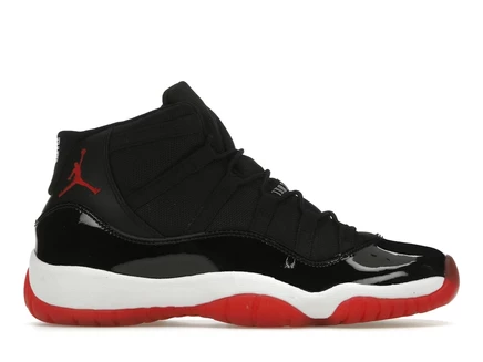 Детские кроссовки jordan 11 retro playoffs 2012, черно‑красно‑белые