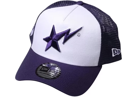 Мужская кепка Bape x New Era 9Forty Sta, фиолетовая