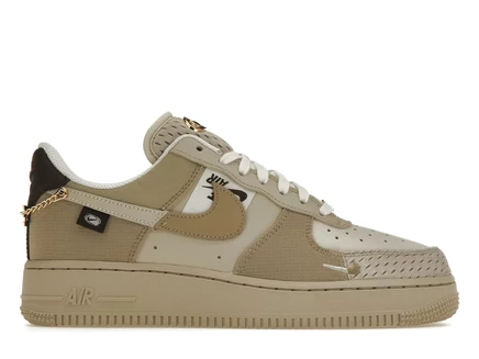 Женские кроссовки Nike Air Force 1 Low Bling (2022), бежево-золотистые
