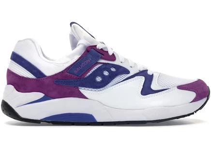Мужские кроссовки Saucony Grid 9000, бело-фиолетовые