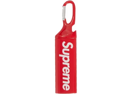Унисекс чехол для зажигалки Supreme с карабином, красный