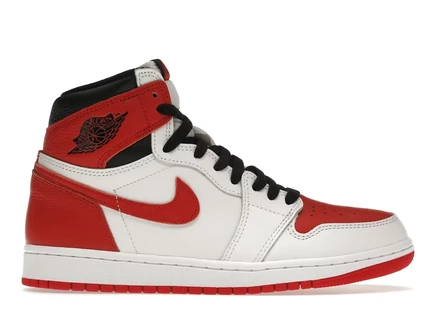 Мужские кроссовки Jordan 1 Retro High OG Heritage, бело-красно-черные