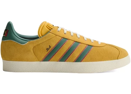 Мужские кеды Adidas Gazelle Indoor Bob Marley, золотистые